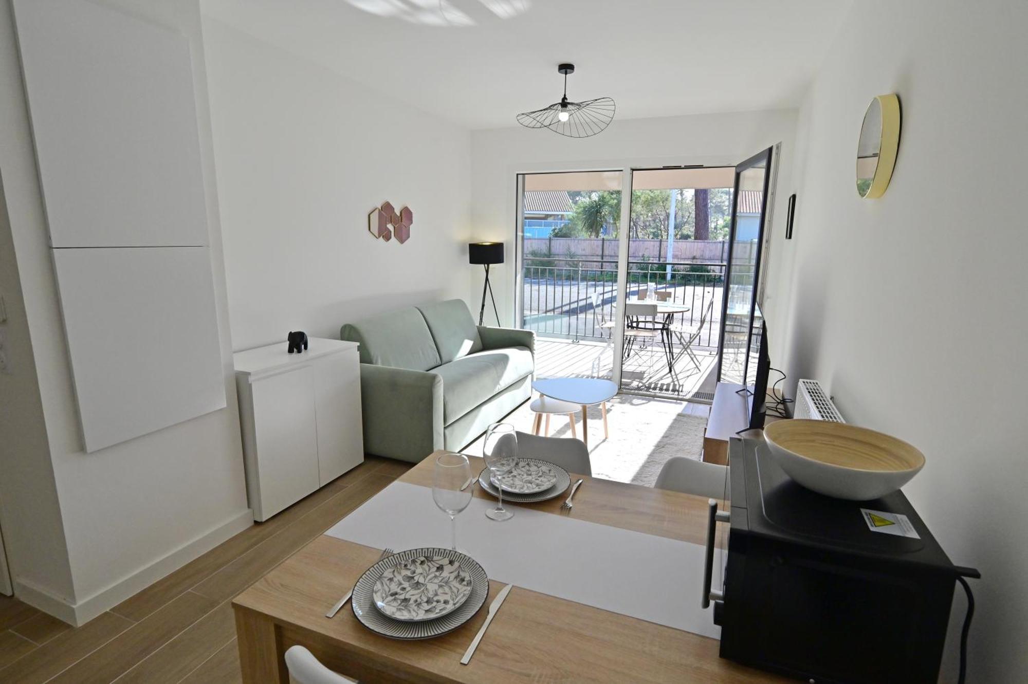 Apartmán Biscawai Chaleureux Et Cosy Avec Terrasse Biscarrosse Exteriér fotografie